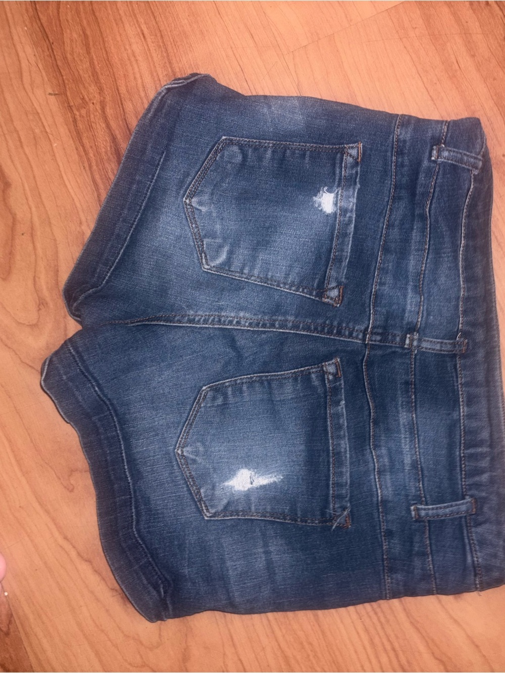 Mind Code Blue Ripped Denim Shorts - Picture 2 of 2